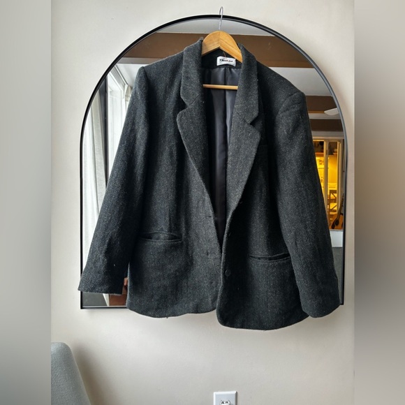 Tribal  | vintage herringbone wool blazer | size 16 - Picture 4 of 7